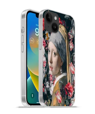 Produktbild von MuchoWow® Handyhülle Schutzhülle Hülle für Apple iPhone 14 Plus - Soft case Das Mädchen mit dem Perlenohrring - Blumen - Vermeer Silikon Softcase Handy Hülle - Abbildung