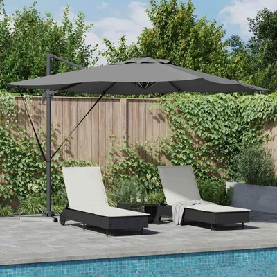 Image de Maison Exclusive - Parasol avec éclairage LED intégré, couleur anthracite, dimensions : 286 x 284 x 270 cm