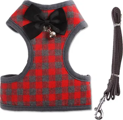 Image de Harnais avec laisse pour chien - Rouge L