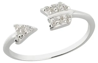 Produktbild von Zehenring Zehring Pfeil Kristall 925 Silber klarer Zirkonia Kristall