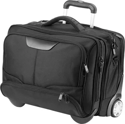 Produktbild von Laptop Akten Pilotenkoffer Schulter Umhänge Trolley Schwarz Grau 47 cm Bowatex