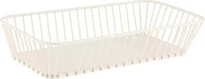 Produktbild von APS 30437 GN 2/4 Korb URBAN, Metall, weiß, mit Antirutsch-Füßchen, 53 x 16,2 cm, Höhe 7,5 cm