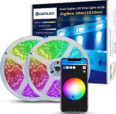 Produktbild von 20m ZigBee LED Streifen Dimmbar Ambiance Kit,Arbeiten Sie mit Hub Bridge,Tuya Gateway für Smart APP Control RGB Light StripS,Arbeiten direkt Echo