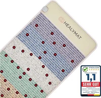 Produktbild von Healymat Kristallmatte Ergo Pro, Magnetfeldmatte, Infrarotmatte, Magnetfeldtherapie, Biophotonen, negative Ionen, Chakra Kristalle, Schumann Resonanz