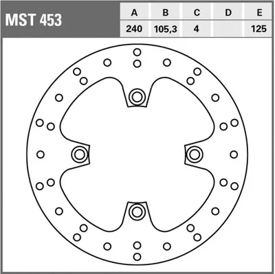 Produktbild von TRW Bremsscheibe Allround starr MST453 SH125i JF41