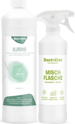 Produktbild von BactoDes® Clean Allround - Mild 1Liter Flasche inkl. 1 Misch- und Sprühflasche