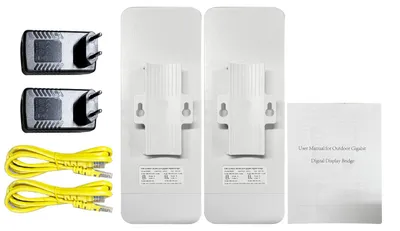 Produktbild von 900-Meter-Hochleistungs-WLAN-Bridge, 5,8 GHz, 5 km Reichweite, 2 Gigabit-Ethernet-Anschlüsse, EU-Stecker