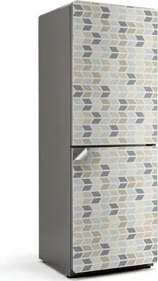 Produktbild von Blumenmuster in Linie – Kühlschrank Aufkleber – Klebefolie Kühlschrank – Kühlschrank Dekor – Kühlschrankfolie selbstklebend – Küchen Dekoration – 70x190 cm
