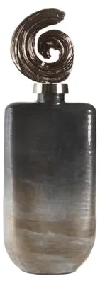 Vase mehrfarbig Aluminium Glas 9x17x47 cm modern