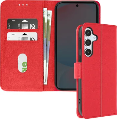 Produktbild von Avizar, Kunstlederetui mit Standfunktion Samsung Galaxy S24 FE, Rot