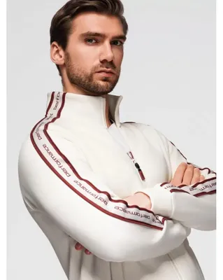 Zdjęcie produktu dla Ombre Clothing, męska bluza rozpinana Qrothu, kolor biało-beżowy, rozmiar XXL