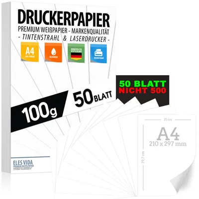 Productafbeelding van Printerpapier A4 100g wit - 50 vel PREMIUM PAPIER