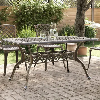 Produktbild von “2026 Moderne“Gartentisch Bronzen 150x90x72cm Aluminiumguss - Gartentische Designermöbel 5525027