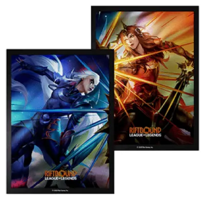 Image de Protège-cartes Vendetta Art pour le jeu de cartes à collectionner Riftbound League of Legends 100 pièces (Plusieurs variantes)