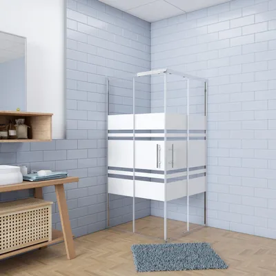 Produktbild von AICA 90x90x185cm 6mm ESG NANO Eckeinstieg Schiebetür eckdusche Pendeltür Duschkabine Duschabtrennung Duschabtrennung Duschtür