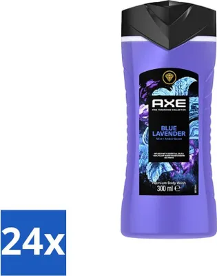 Image de AXE - Gel douche - Lavande bleue - Apaisant - Parfum premium - 300 ml - Pack économique - 24 pièces