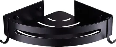 Produktbild von 1 Duschablage, Eckablage, ohne Bohren (Schwarz)