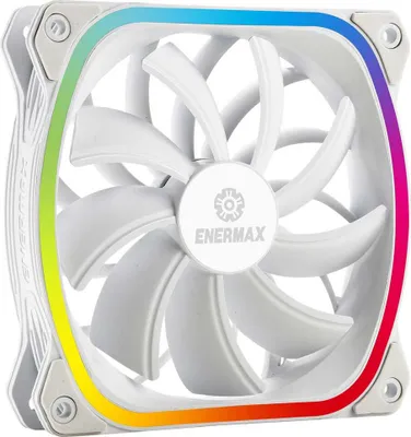 Zdjęcie produktu dla Enermax SquA RGB, Wentylator, 12 cm, 300 RPM, 1500 RPM, 115,99 m³/h, Biały