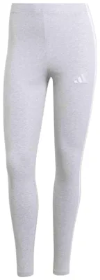 Imagen del producto de Leggings Adidas Essentials con 3 rayas, color "Gris claro jaspeado / Blanco", para mujer