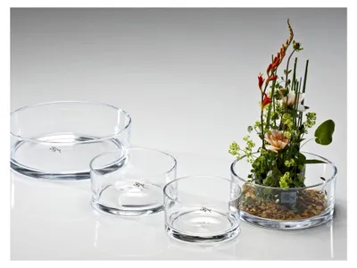 Produktbild von Glas Schale Kerzenschale Dekoschale flach rund, Ø 19 cm