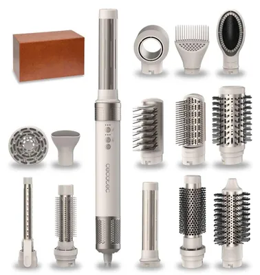 Obrázok produktu pre Cecotec Bamba CeramicCare 14in1, Multistylingová kulma, Tlačidlá, Šampanské, 1,8 m, 1400 W, AC