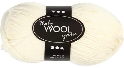 Produktbild von Babywolle, L 172 M, Creme, 50 g/ 1 Knäuel [HOB-41337]