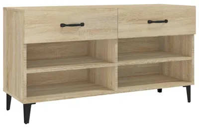 Obrázok produktu pre vidaXL Botník Sonoma dub 102x35x55 cm odvodený výrobok z dreva