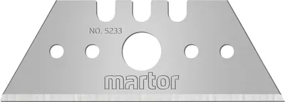 Produktbild von MARTOR 10 x TRAPEZKLINGE, Ersatzklingen Cuttermesser, Sicherheitsmesser, 19 mm, Scharf, Im Spender, 2-fach Nutzbar, NR. 5233