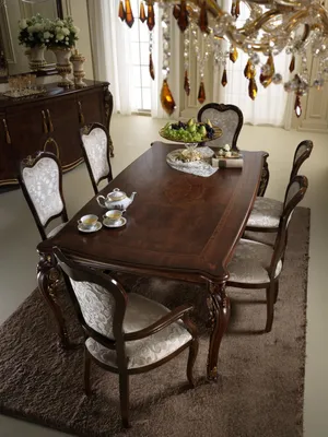 Obrázek produktu pro Klassische 4 Stühle Designer Stühle Holz Garnitur Italienische Esszimmer Möbel