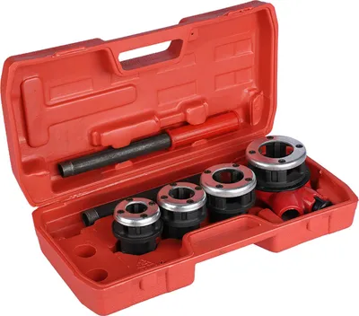 Obrázek produktu pro 4dílná sada pro ruční řezání závitů na sanitární trubky (1/2", 3/4", 1", 1-1/4")