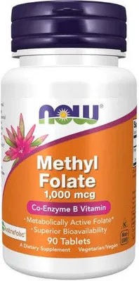 Produktbild von Methylfolat 1000 mcg 90 Tabletten Now Foods
