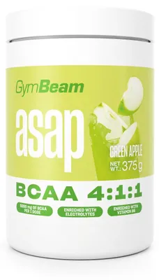Produktbild von GymBeam - ASAP BCAA, 375 g, grüner Apfel