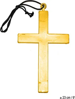 Produktbild von Kreuz Halskette zum Mönch Kostüm | Gold