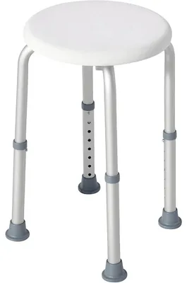 Immagine prodotto di Sgabello da doccia, regolabile in altezza, design antiscivolo, BIANCO