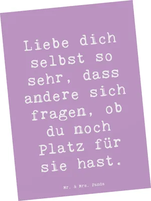 Produktbild von Mr. & Mrs. Panda Grußkarte Spruch Selbstakzeptanz Liebe - Lavendeltraum - Geschenk, dich selbst, Ansichtskarte, Ansichtskarten, Wertschätzung, Postkarte, Mitgefühl, Zitat