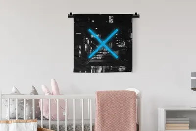 Produktbild von MuchoWow® Wandteppich Wandbehang Spiel - Controller - Blau 60x60 cm Tapisserie Dekoration Wandtuch - Dekorationen - Wand Decke