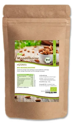 Produktbild von Mynatura  Mandelkerne - unbehandelt - Im Beutel ab 1kg - 2 Beutel