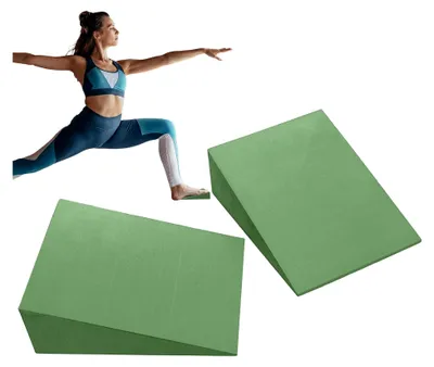 Produktbild von Yoga-Keil aus Schaumstoff – Neigungsbrett für Kniebeugen, Wadendehnung und Rückenstütze