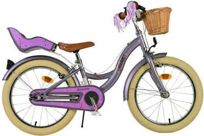 Produktbild von Volare Blossom Children's Bicycle Girls 18 Zoll lila zwei Handbremsen