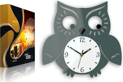 Produktbild von ModernClock, Wanduhr für Kinder Eule, Silent Wanduhr