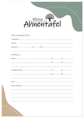 Produktbild von RNK Verlag Ahnentafel "Meine Ahnentafel" DIN A2 Naturpapier 160 g/qm