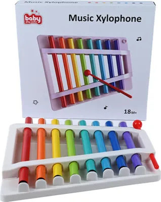 Produktbild von Xylophon für Kinder 8 Töne Musikinstrument Glockenspiel Bunt Edukatives Spielzeug Musik Lernen