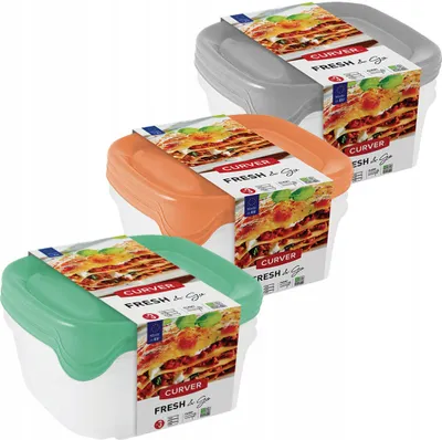 Immagine prodotto di Set di 3 contenitori quadrati F&G con capacità di 0,8 litri