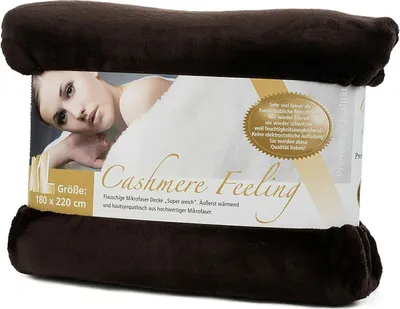 Produktbild von Gözze Premium Cashmere-Feeling Decke schoko-braun 180x220 cm