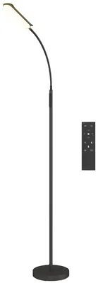 Immagine prodotto di Lampada da terra a LED con 5 modalità di illuminazione, dimmer e funzione di memorizzazione | Colore: nero | Dimensioni: 22x22x175 cm