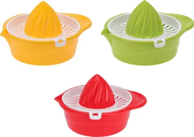 Obrázek produktu pro Sada 3 odšťavňovačů citrusů Excellent Houseware, plastové, 14x12x7,5 cm, 220 ml, vícebarevné