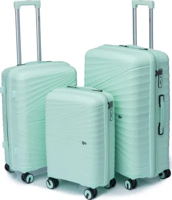 Produktbild von Xonic® Hartschalenkoffer Set für Set - Bruchsicherer Rollkoffer Polypropylen mit 360° Doppelrollen & TSA-Schloss - Reisekoffer Mintgrün