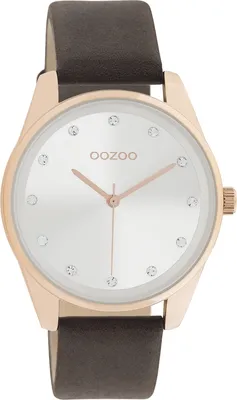 Produktbild von Oozoo Damen Lederarmband Uhr Timepieces braun Analog Quarzuhr UOC11048