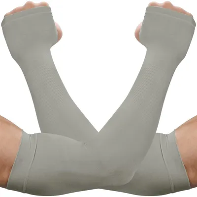 Produktbild von Kühlende Arm Sleeves mit Daumenloch, UV-Schutz UPF 50, 1 Paar (Grau)