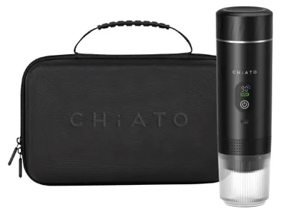 Obrázok produktu pre CHiATO brewPLAY – Súprava prenosnej kávovary na espresso pre cestovanie – čierna